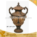 handmade antique cast copper vase statue for indoor decoration